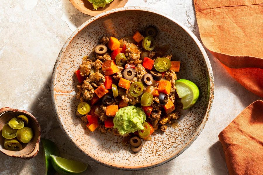 Spicy Southwest Beef and Sweet Potato Skillet Sunbasket