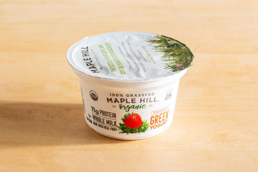 Organic whole-milk strawberry Greek yogurt