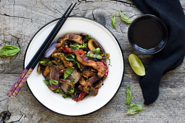 Pork and Braised Eggplant Stir Fry