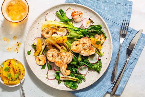 Cashew-lime glazed chicken with bok choy and orange salsa