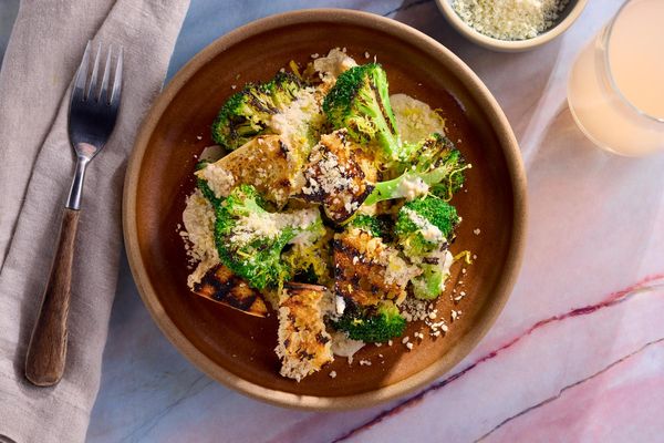 Grilled Broccoli Caesar Salad
