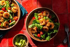 Texas shrimp salad with guacamole