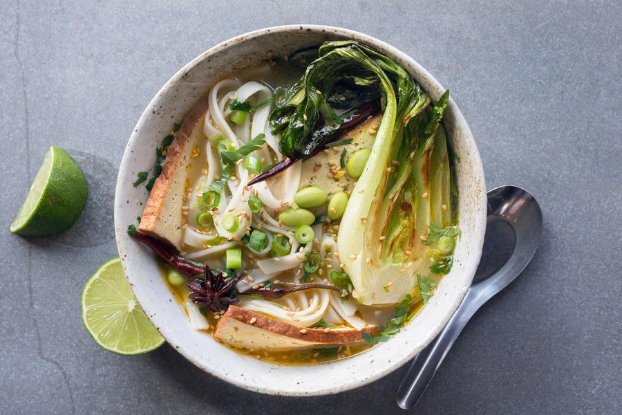 Pho with five-spice braised tofu