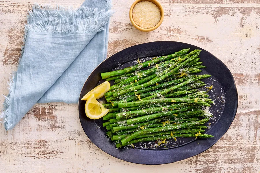 Grilled Asparagus with Lemon-Garlic Herb Butter