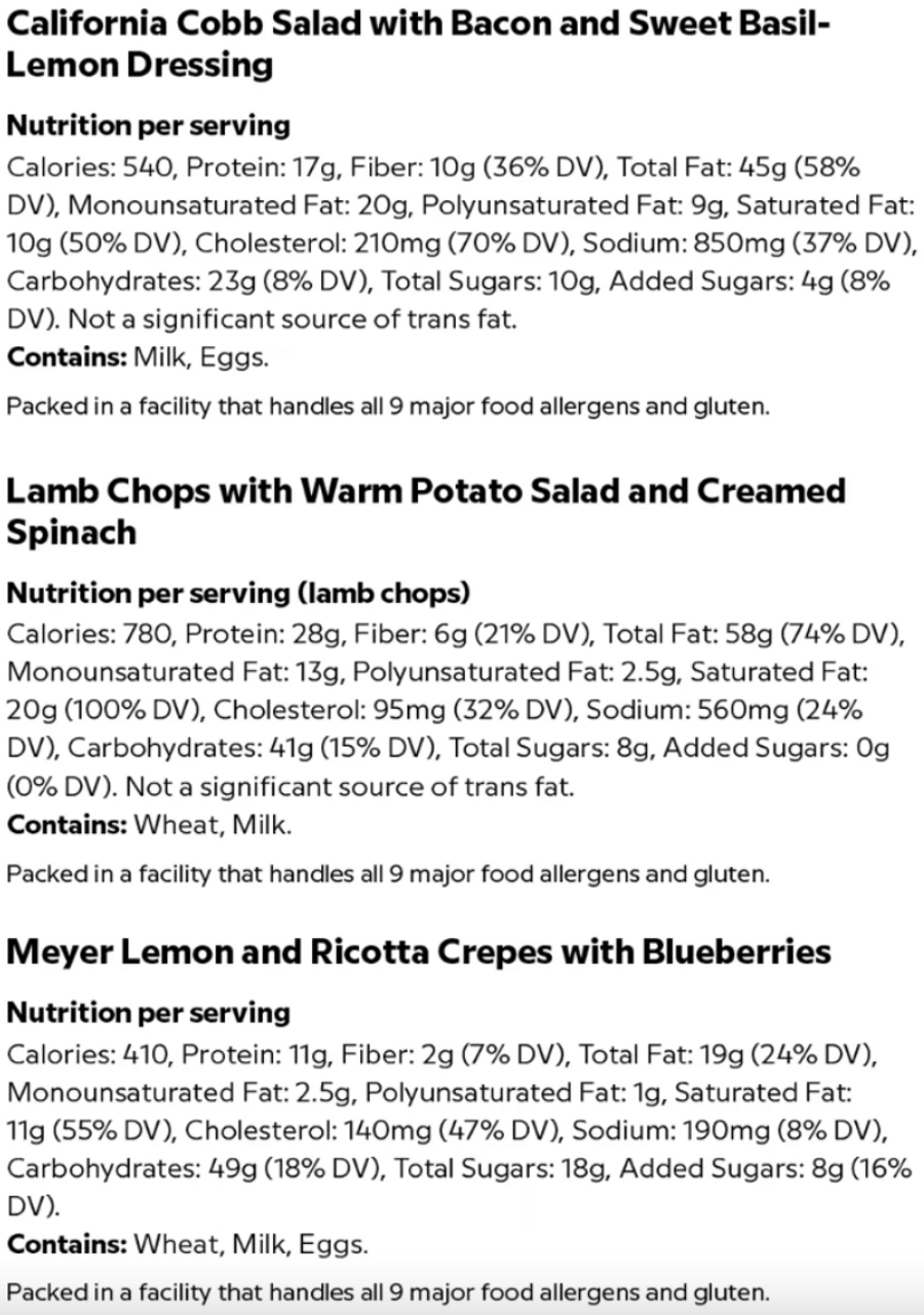 3Course Easter Dinner for Four Sunbasket