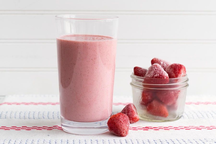 Strawberries and cream protein shakes
