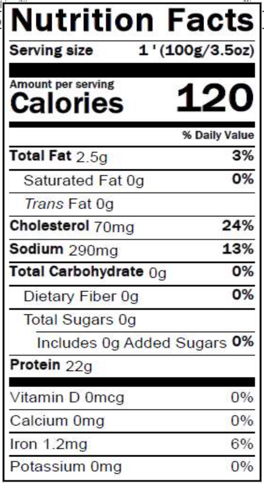 Cooked Boneless Skinless Chicken Breast (1 count) Nutrition