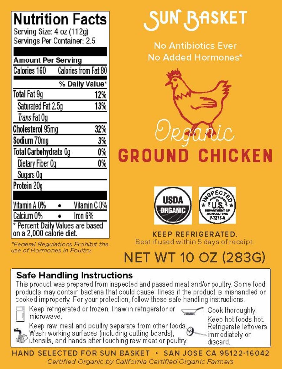 Organic Ground Chicken Sun Basket
