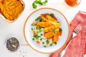 Butter chicken with basmati rice pilaf