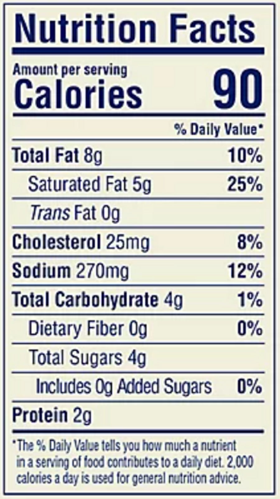 Jalapeño Honey Cream Cheese Spread Nutrition