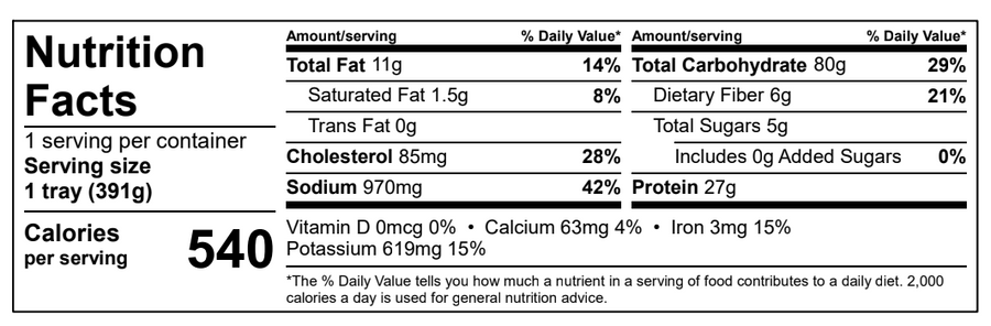 Shrimp paella Nutrition