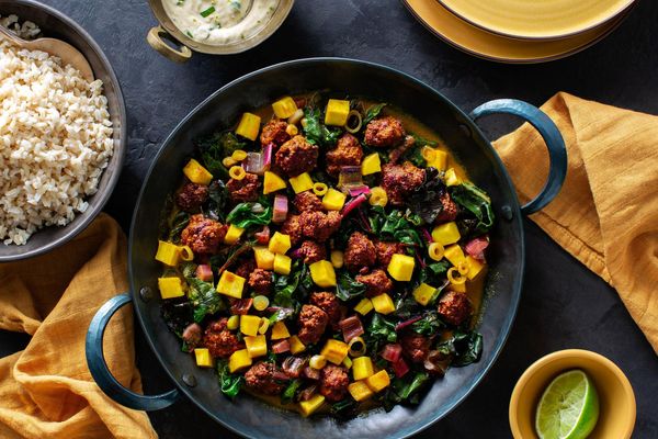 Indian beef keema with parsnip, chard, and scallion yogurt