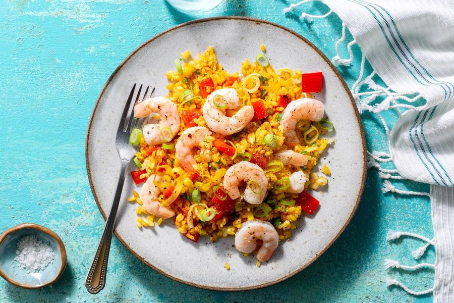 Shrimp paella