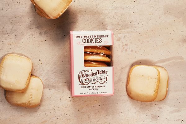 Rose Water Meringue Cookies