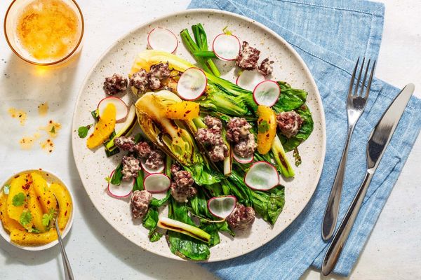 Cashew-lime glazed chicken with bok choy and orange salsa