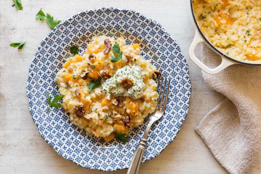 Butternut squash risotto with Meyer lemon