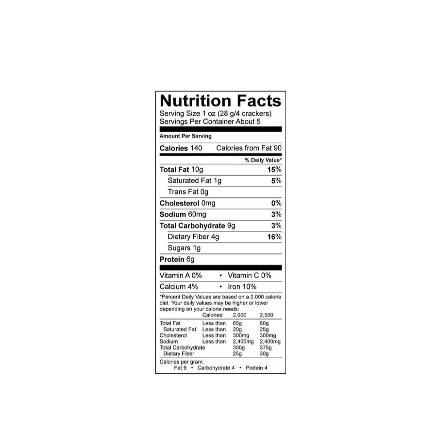 Rosemary flaxseed crackers Nutrition