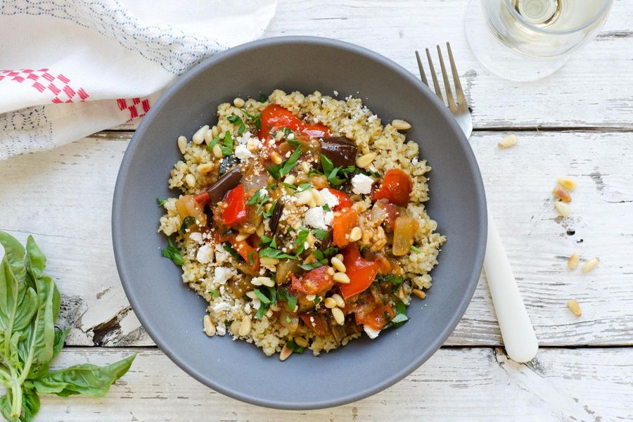 Ratatouille with freekeh 