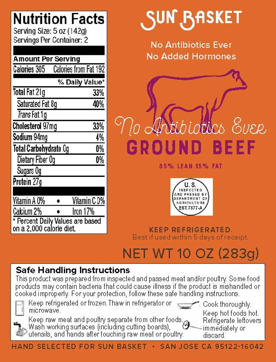 Ground beef Nutrition