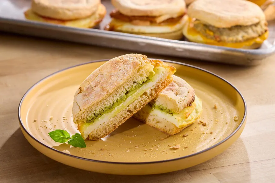 Pesto Provolone Breakfast Sandwich