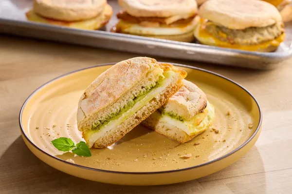 Pesto Provolone Breakfast Sandwich