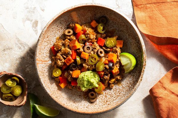 Spicy Southwest turkey and sweet potato skillet