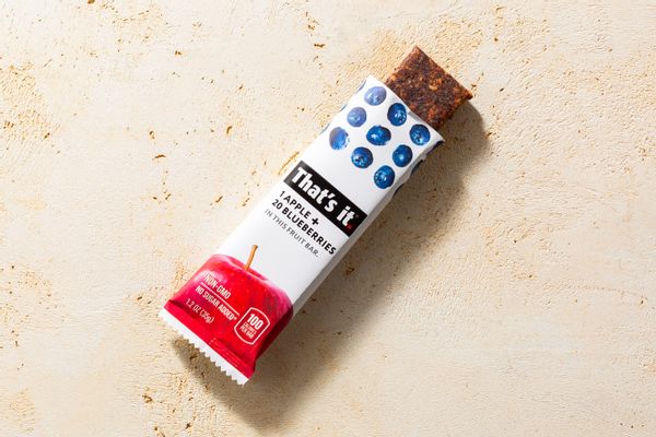 Apple and blueberries whole fruit bar