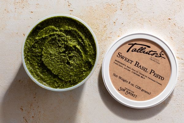 Fresh sweet basil pesto