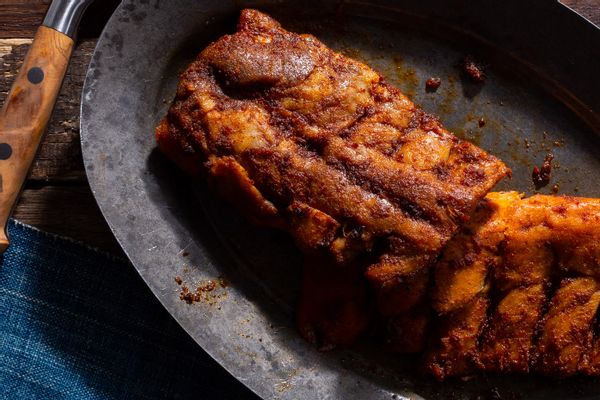 Boneless baby back ribs with dry rub