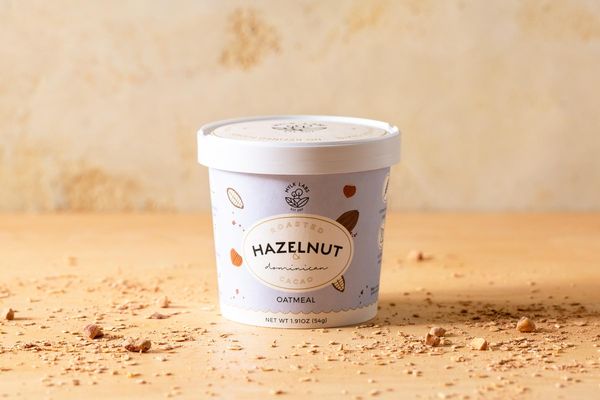 Roasted hazelnut and Dominican cacao oatmeal cup