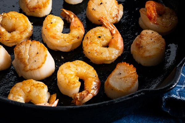 Wild scallop and jumbo shrimp medley