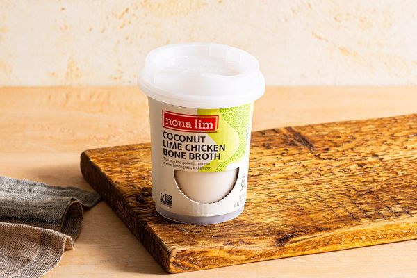 Coconut lime chicken bone broth